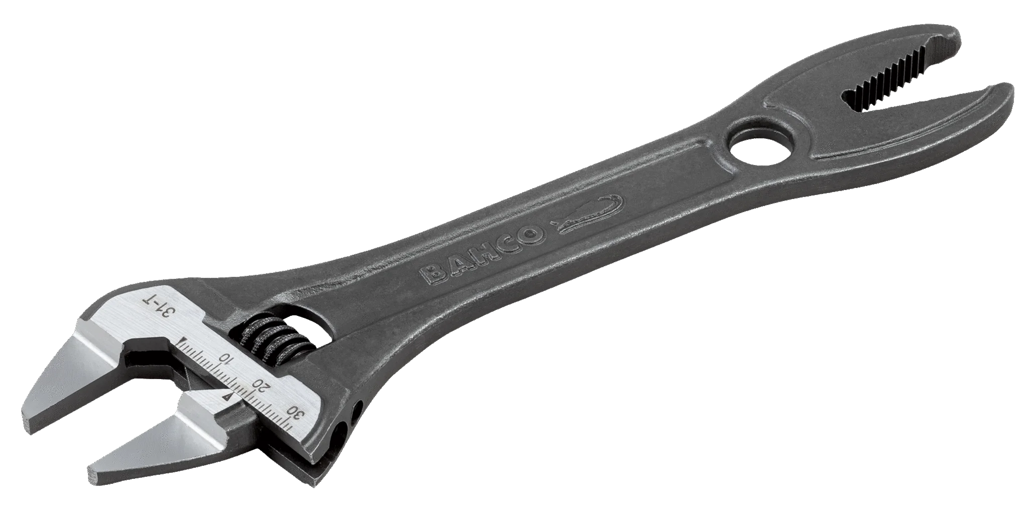 Bahco Adjustable Wrenches with Serrated Pipe Jaws and Phosphate Coated Thin Jaws