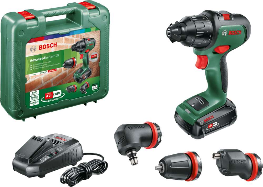 Bosch AdvancedImpact 18 Single Cordless Impact Drill Driver (1 x 1.5 Ah)