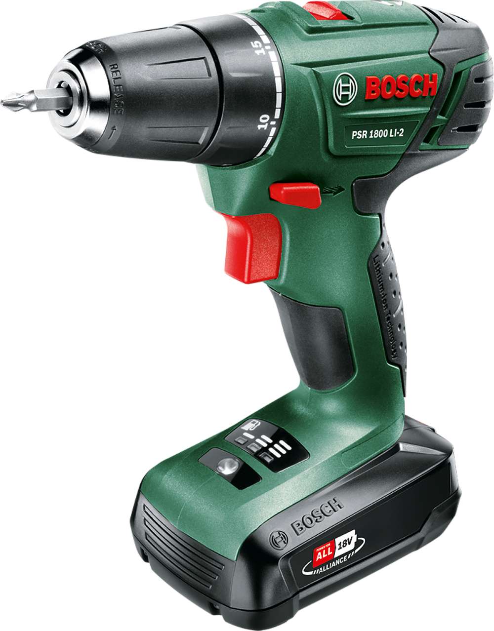 Bosch PSR 1800 LI-2 Tek Akülü Delme Vidalama Makinesi (1 x 1.5Ah)