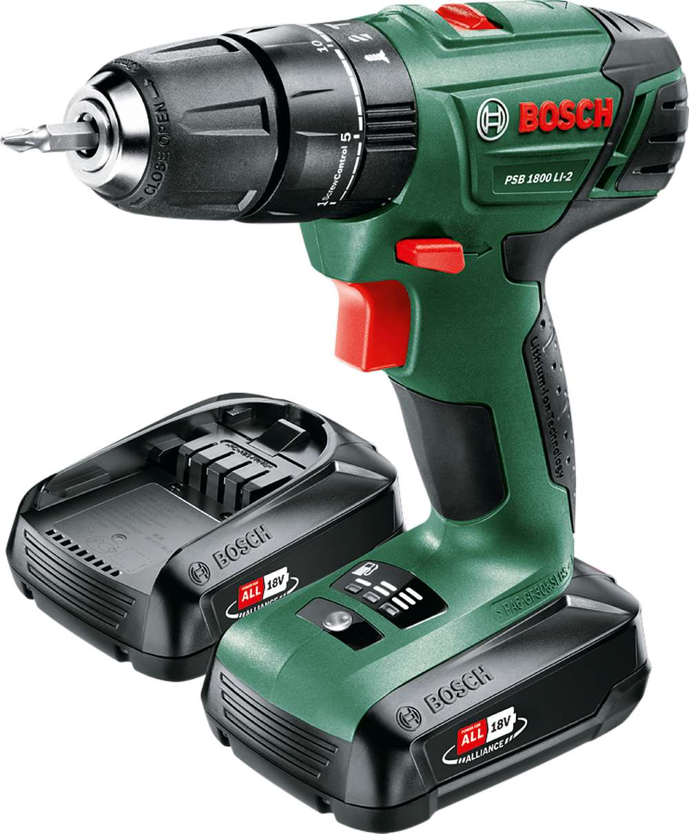 Bosch PSB 1800 LI-2 Dual Battery Impact Drill Driver (2 x 1.5Ah)