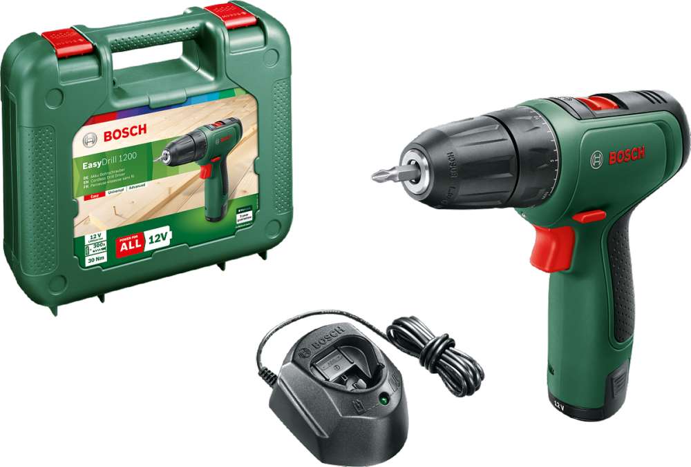 Bosch EasyDrill 1200 Cordless Drill Driver + GAL 1210 CV (Single Battery)