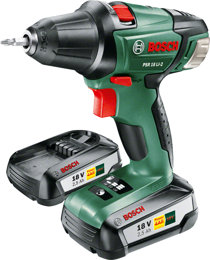 Bosch PSR 18 LI-2 Cordless Screwdriver - Dual Battery