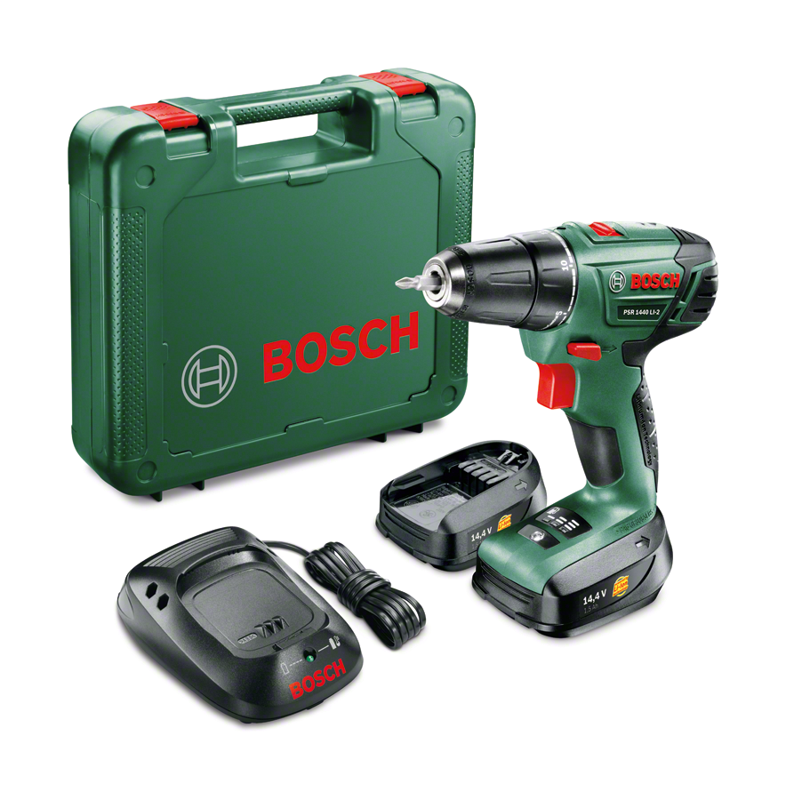 Bosch PSR 1440 LI-2 Cordless Screwdriver - Dual Battery