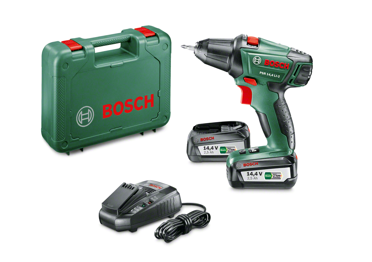 Bosch PSR 14.4 LI-2 Cordless Screwdriver - 2.5 Ah Dual Battery