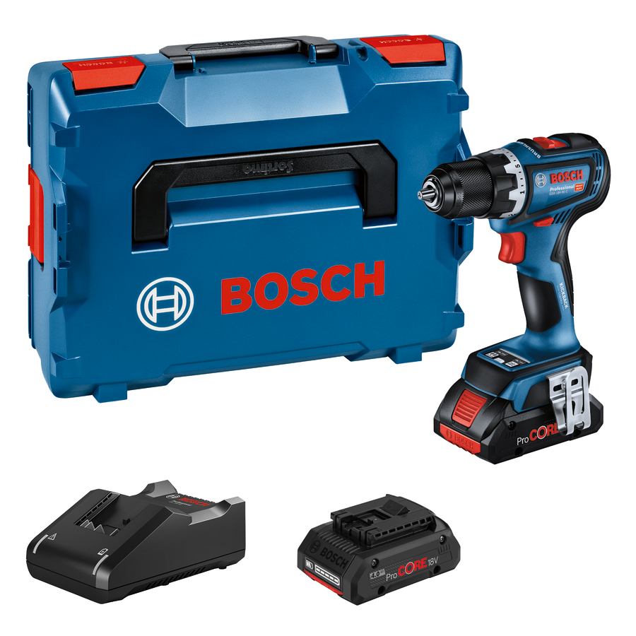 Bosch Professional GSR 18V-90 C (2x5.0Ah,GAL 18V-40,L-Boxx) Cordless Drill Driver