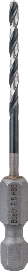 Bosch - Hexagonal Shank - Impact Control - HSS Metal Drill Bit 2.5 * 69mm