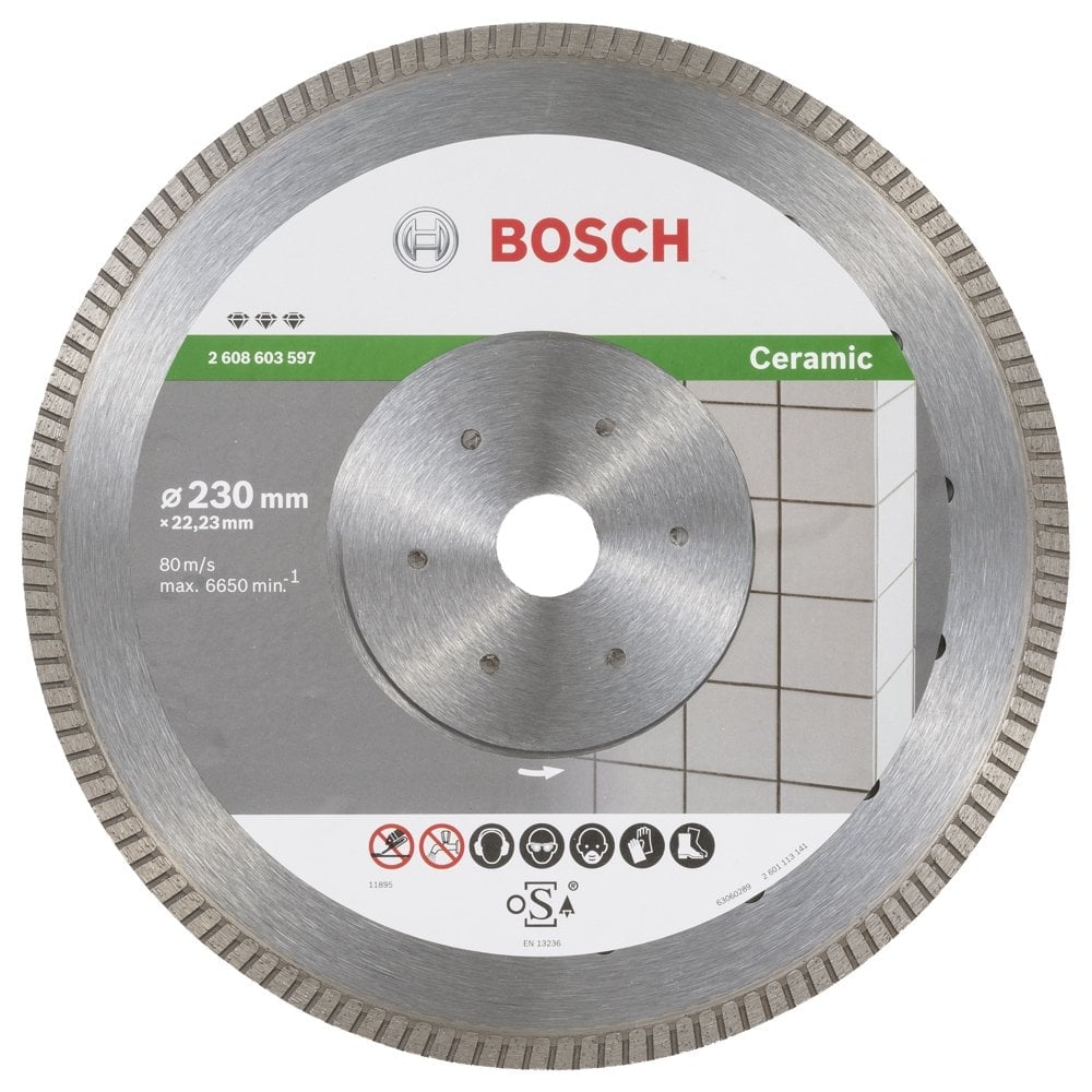 Bosch - Best Series Ceramic, Extra Clean Cut Turbo Segment Diamond Cutting Disc 230 mm