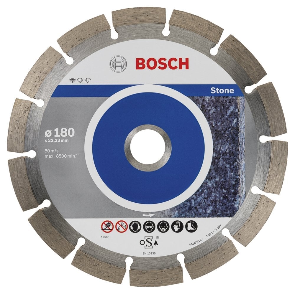 Bosch - Standard Series For Stone, 9+1 Diamond Cutting Disc Set 180 mm