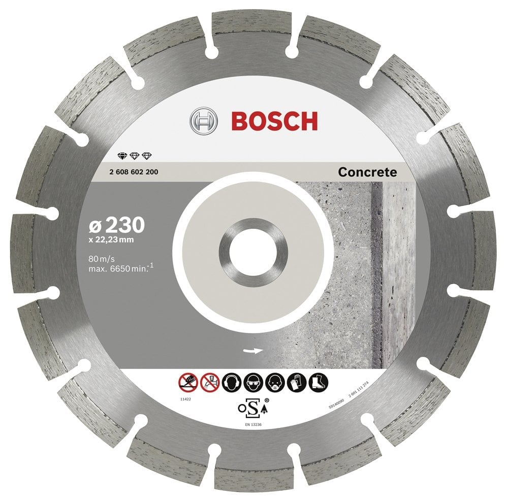 Bosch - Standard Series For Concrete, 9+1 Diamond Cutting Disc Set 230 mm