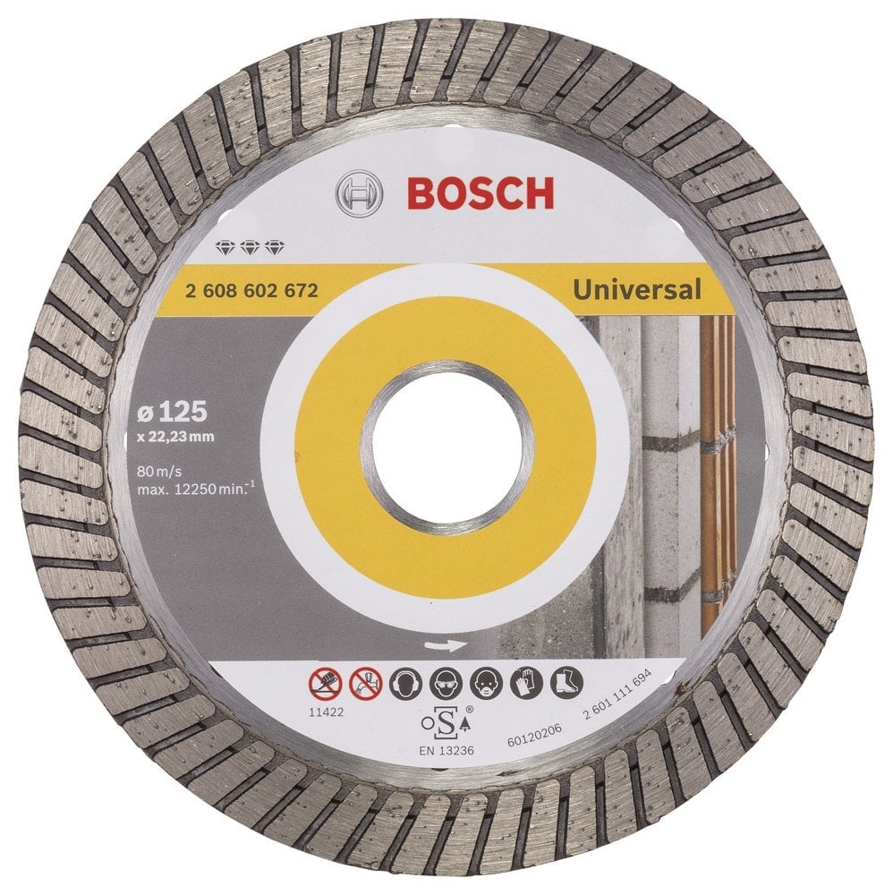 Bosch - Best Series Turbo Segmented Diamond Cutting Disc for General Building Materials 125 mm