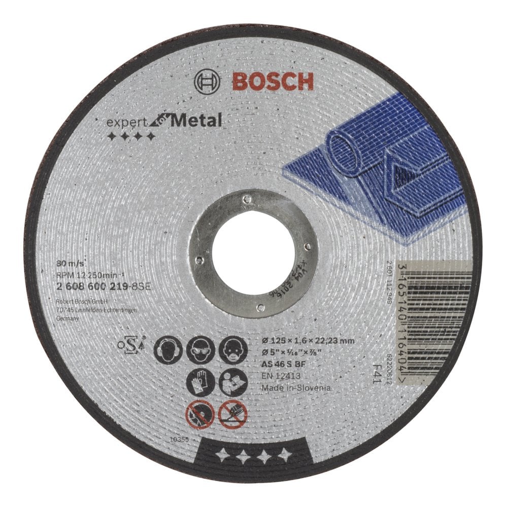 Bosch - 125 * 1.6 mm Expert Series Flat Metal Cutting Disc (Stone)