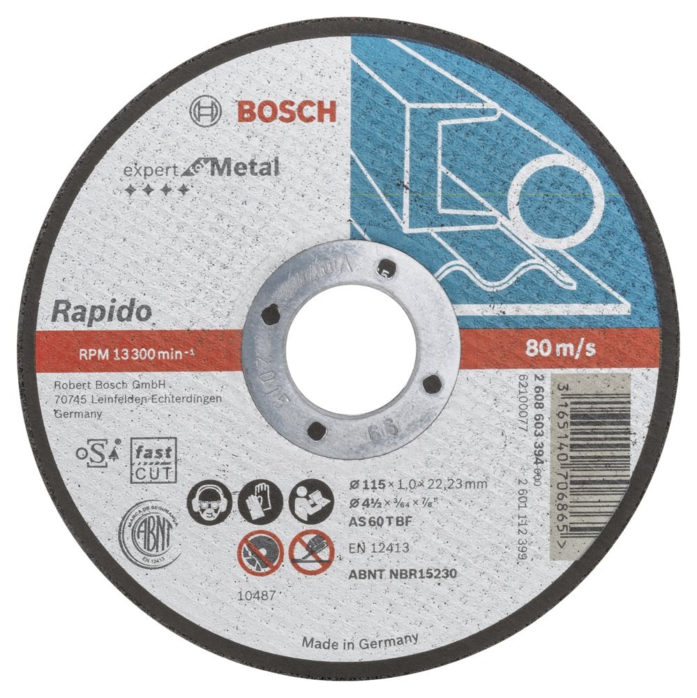 Bosch - 115 * 1.0 mm Expert Series Flat Metal Cutting Disc (Stone) - Rapido