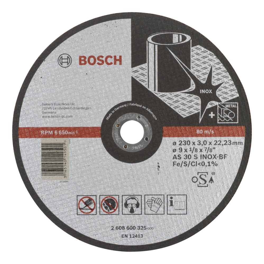 Bosch - 230 * 3.0 mm Expert Series Flat Inox (Stainless Steel) Cutting Disc (Stone)