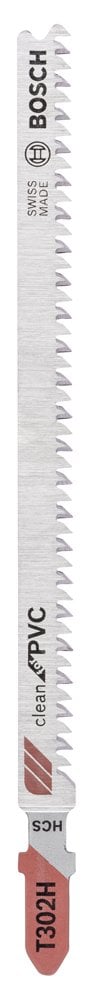 Bosch - Clean Cut Series T 302 H Jigsaw Blade for PVC - Pack of 5