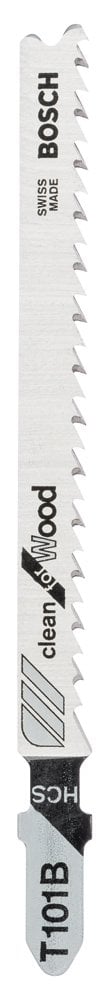 Bosch - Clean Cut Series T 101 B Jigsaw Blade for Wood - Pack of 5