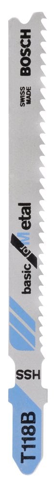 Bosch - Economic Series T 118 B Jigsaw Blade for Metal - Pack of 100