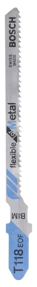 Bosch - T 118 EOF Jigsaw Blade for Metal Break-Resistant Series - Pack of 5