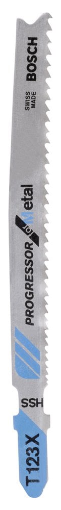 Bosch - T 123 XF Jigsaw Blade for Metal with Gradual Increasing Tooth Series - Pack of 5