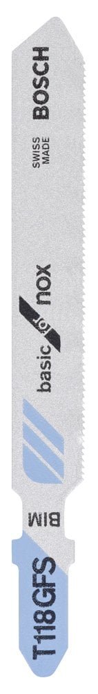 Bosch - T 118 GFS Jigsaw Blade for Economic Series Inox (Stainless Steel) - Pack of 3