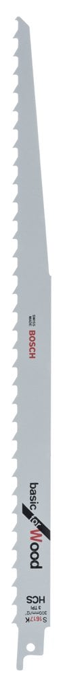 Bosch - Basic Series Reciprocating Saw Blade for Wood S 1617 K - 5 Pieces