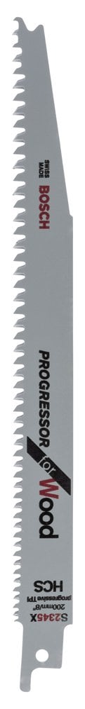 Bosch - Progressor Series Reciprocating Saw Blade for Wood S 2345 X - 5 pcs