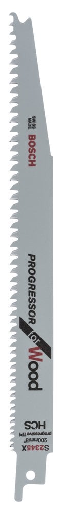 Bosch - Progressor Series Reciprocating Saw Blade for Wood S 2345 X - 100's