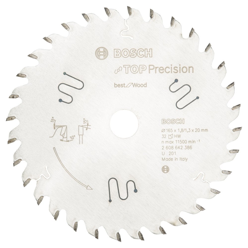 Bosch - Best Series Circular Saw Blade for Fine Cutting Wood 165*20 mm 32 Teeth