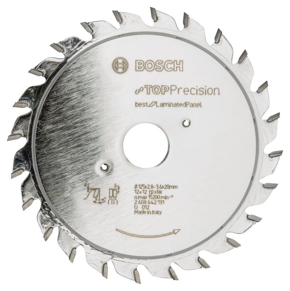 Bosch - Best Series Precision Cutting Laminate Panel Pre-Scratching Blade 125*20 mm 12+12 Teeth