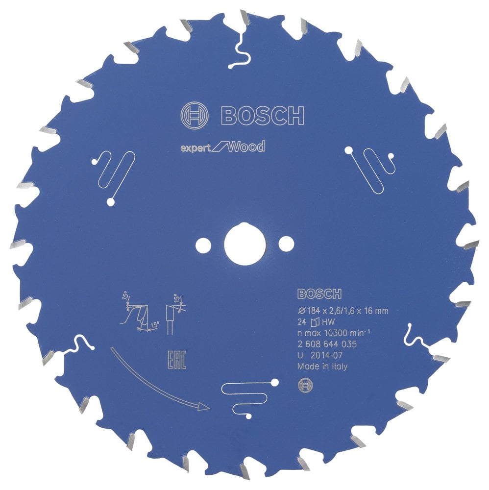 Bosch - Expert Series Circular Saw Blade for Wood 184*16 mm 24 Teeth