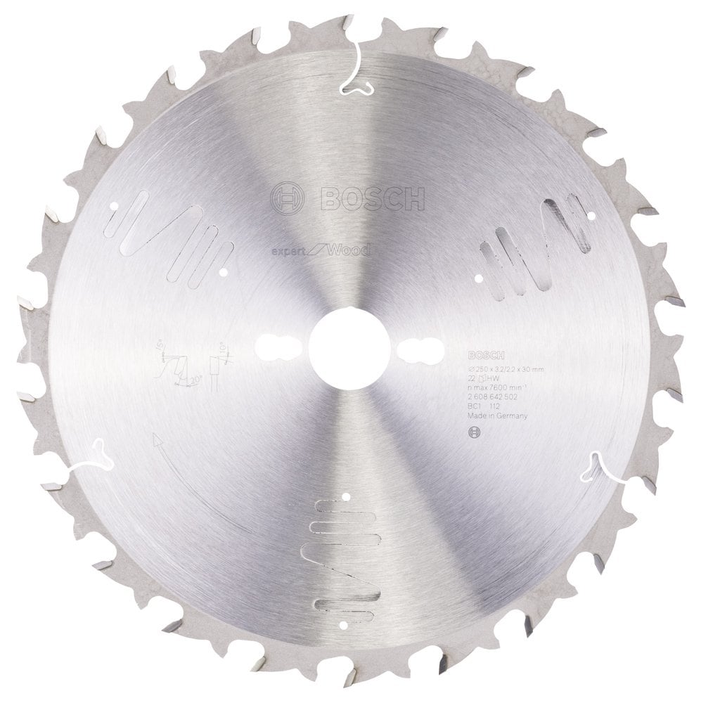 Bosch - Expert Series Circular Saw Blade for Wood 250*30 mm 22 Teeth