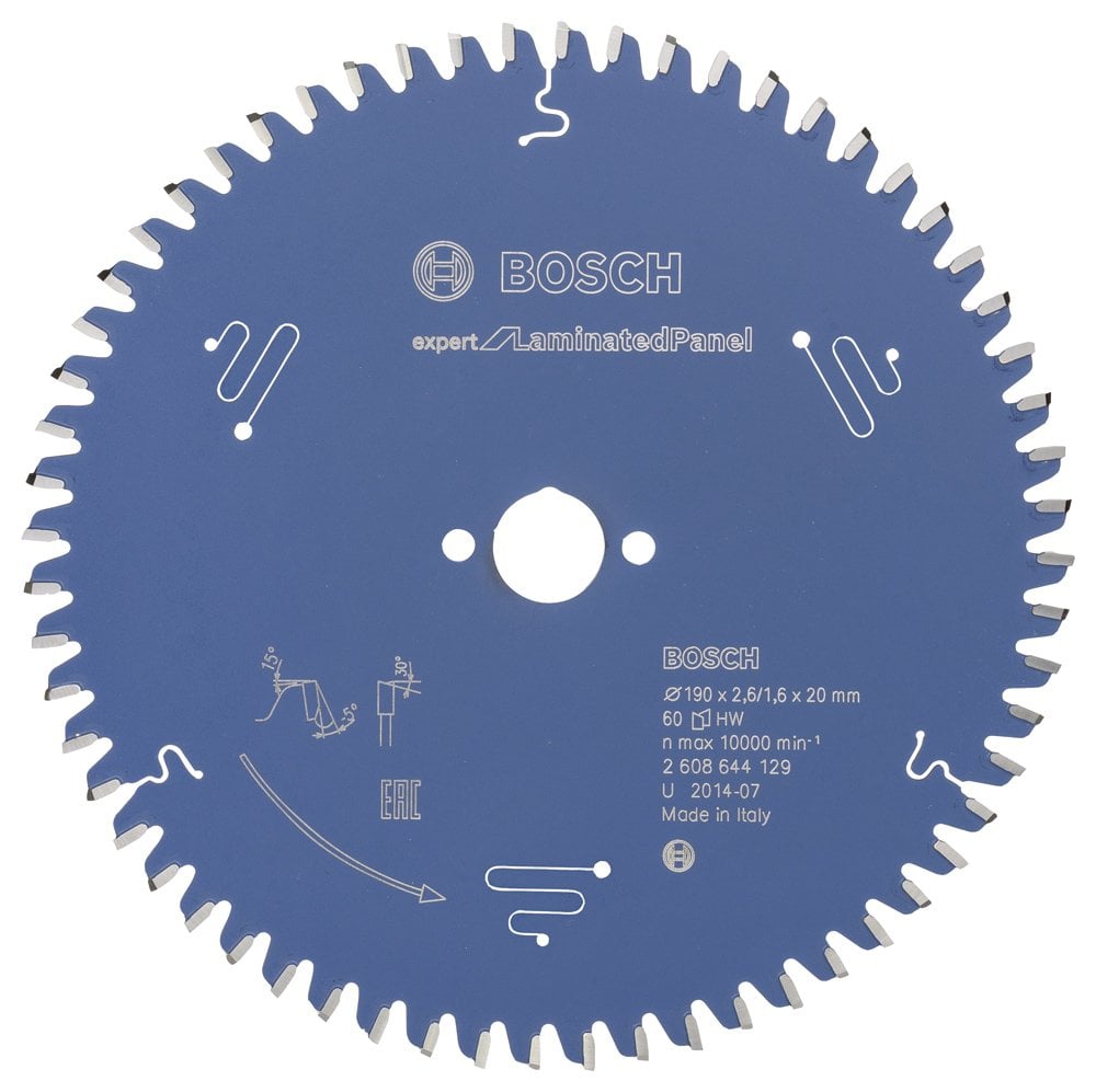 Bosch - Expert Series Circular Saw Blade for Laminated Panel 190*20 mm 60 Teeth