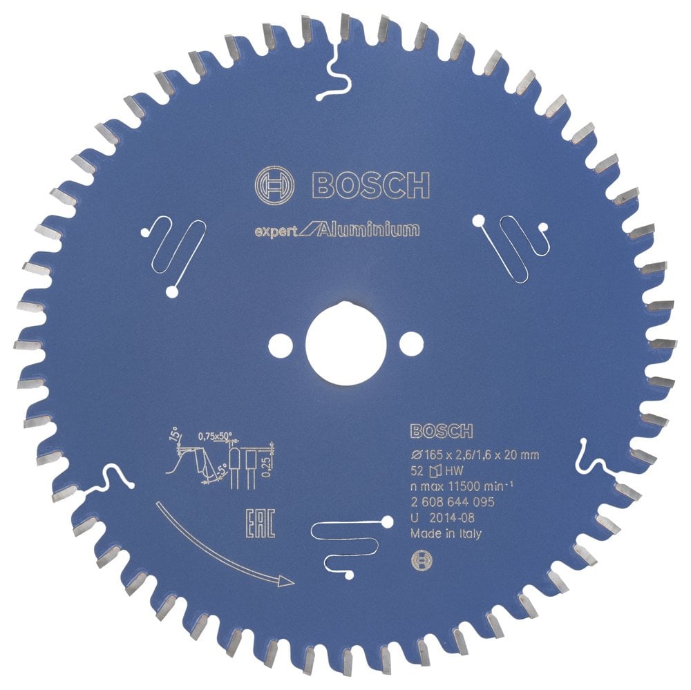 Bosch - Expert Series Circular Saw Blade for Aluminum 165*20 mm 52 Teeth