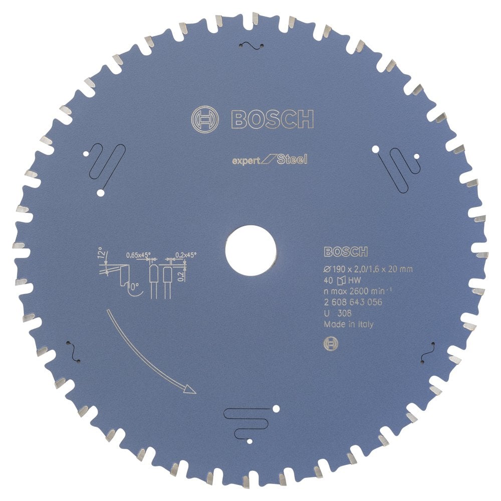 Bosch - Expert Series Circular Saw Blade for Metal 190*20 mm 40 Teeth