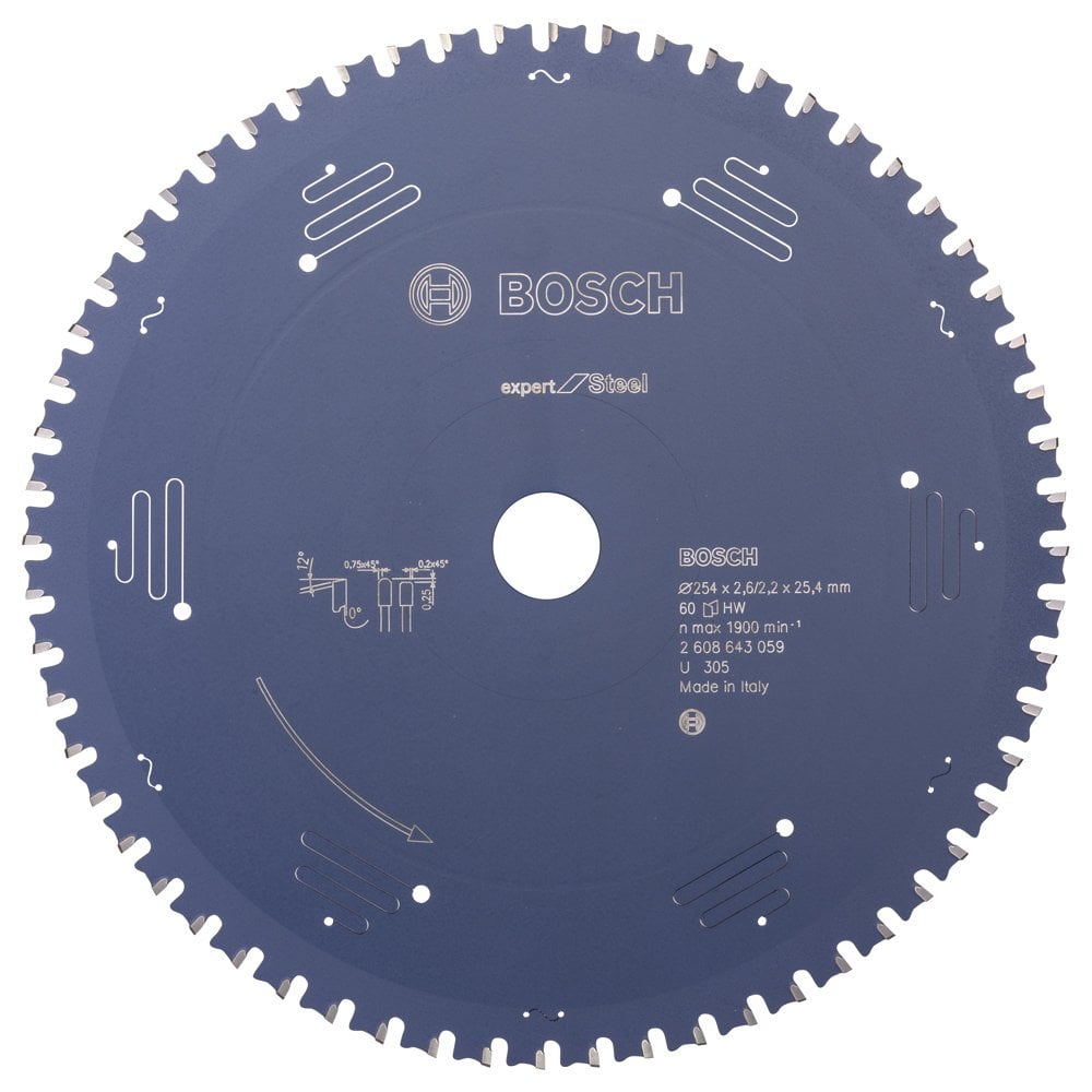 Bosch - Expert Series Circular Saw Blade for Metal 254*25.40 mm 60 Teeth