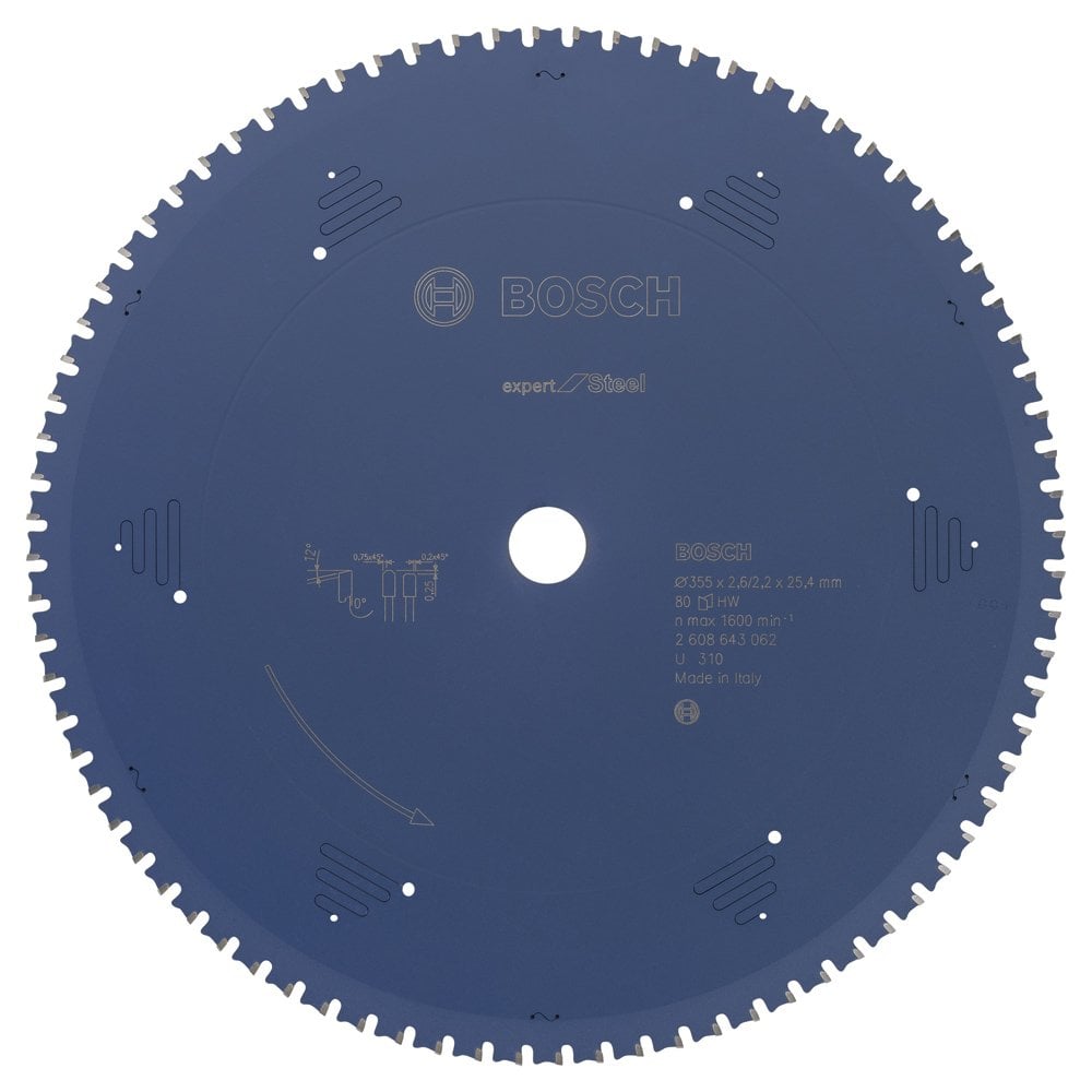 Bosch - Expert Series Circular Saw Blade for Metal 355*25.40 mm 80 Teeth