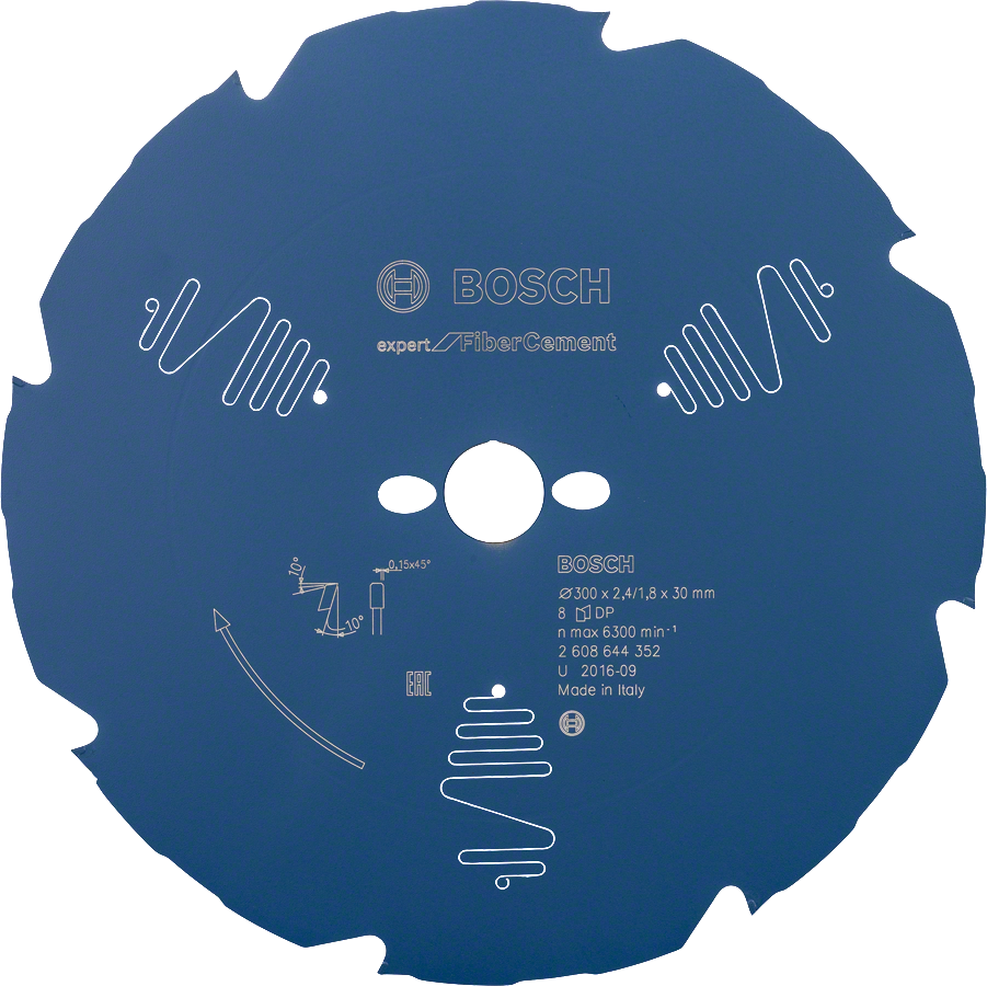 Bosch - Expert Series Circular Saw Blade for Fibre Cement and Plasterboard 300*30 8 Teeth