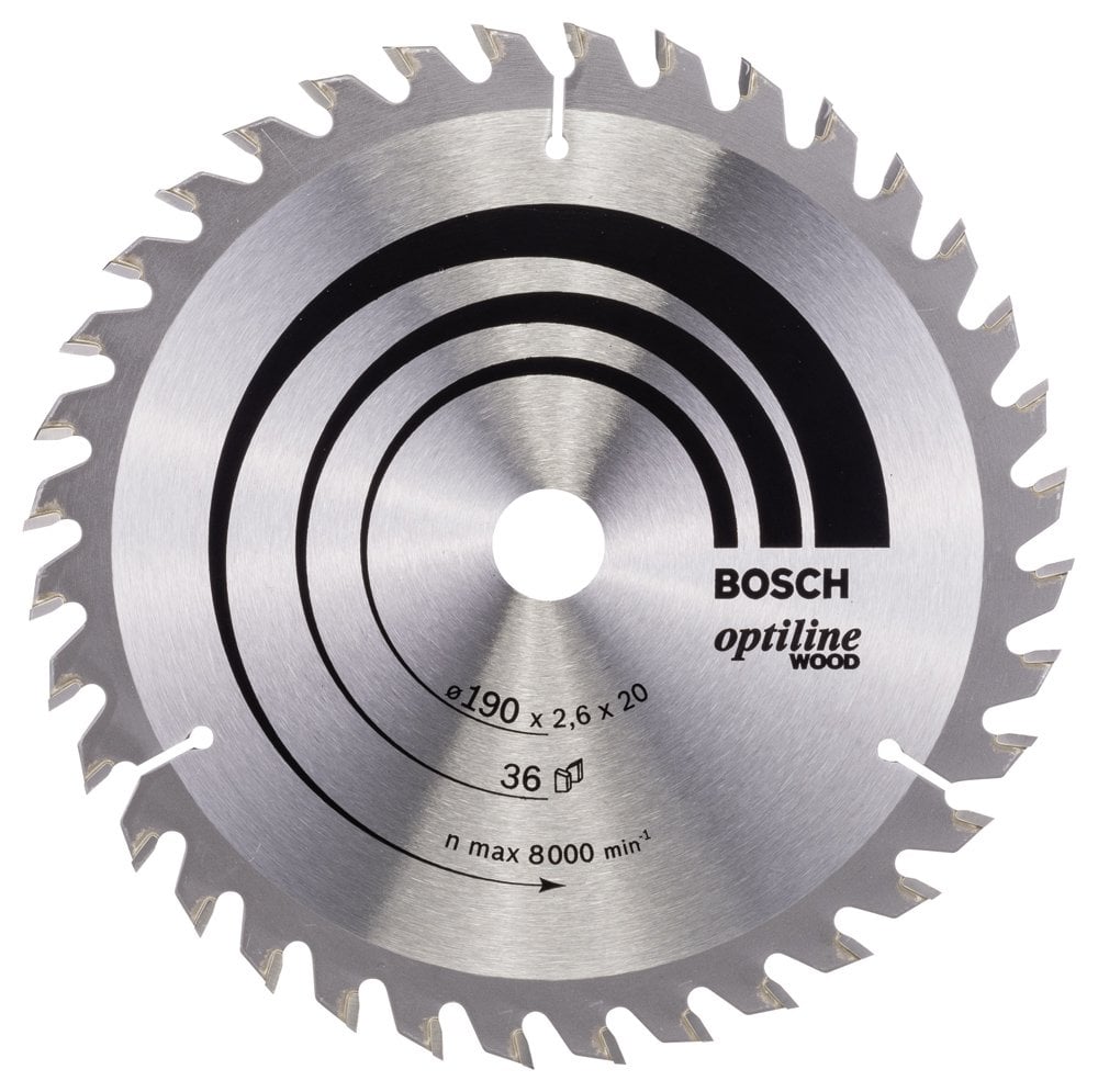 Bosch - Optiline Series Circular Saw Blade for Wood 190*20/16 mm 36 Teeth