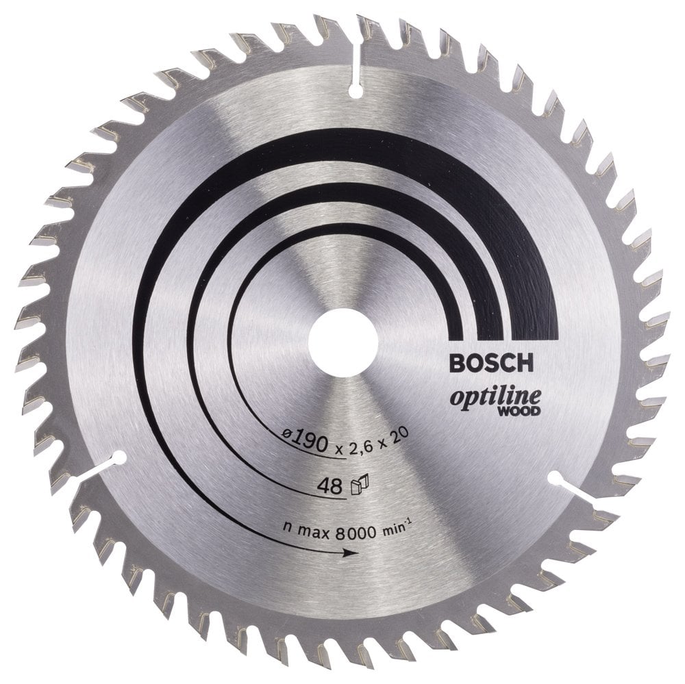 Bosch - Optiline Series Circular Saw Blade for Wood 190*20/16 mm 48 Teeth