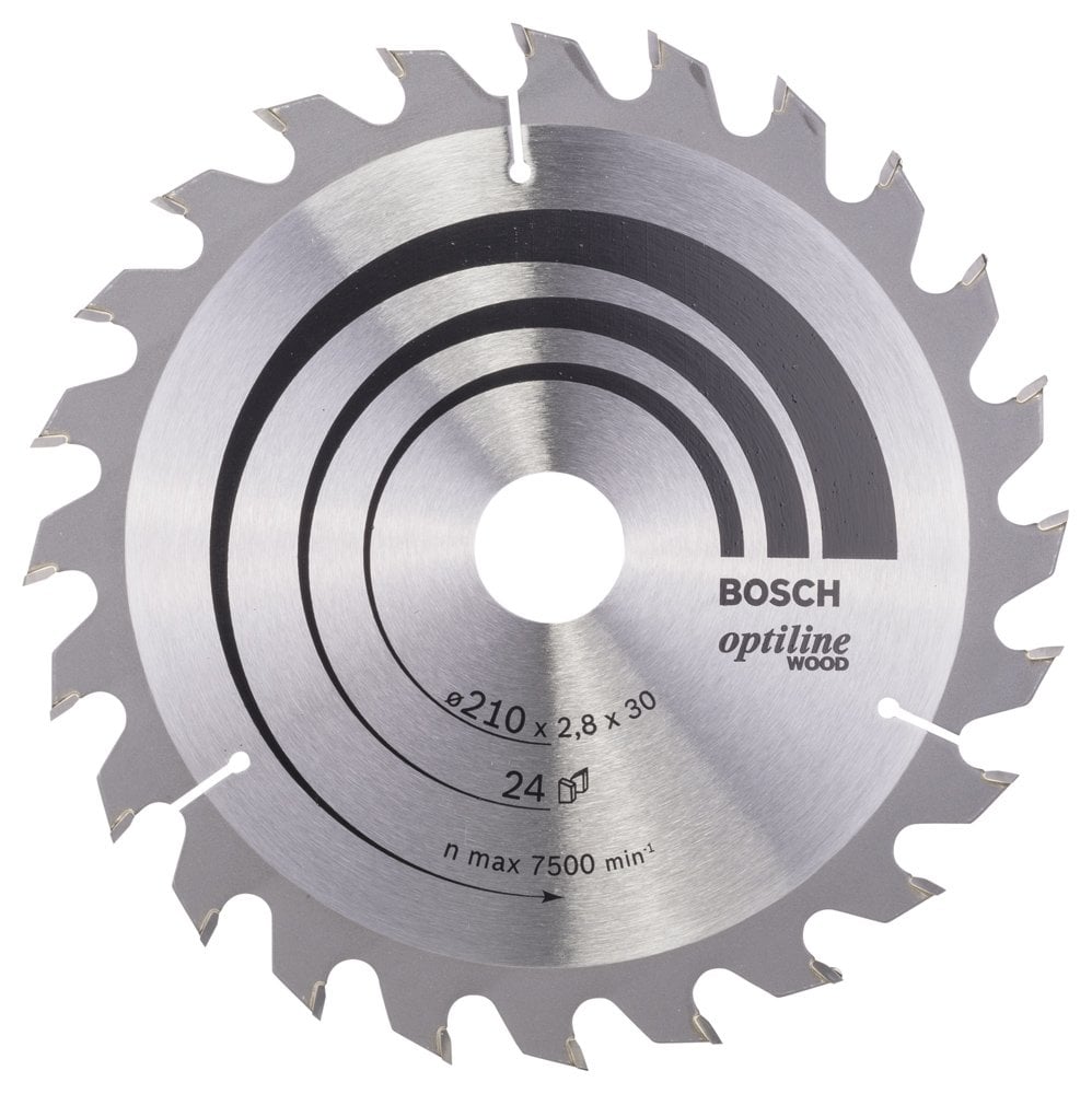 Bosch - Optiline Series Circular Saw Blade for Wood 210*30 mm 24 Teeth