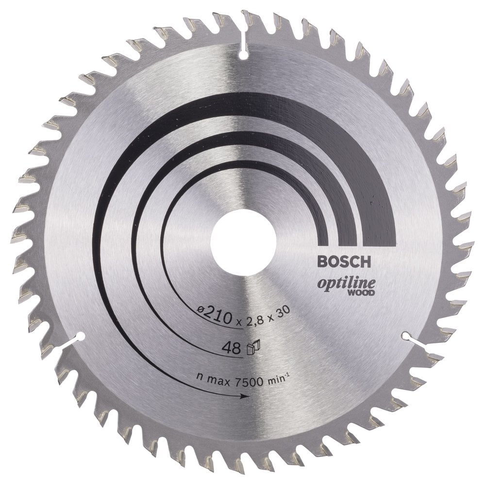 Bosch - Optiline Series Circular Saw Blade for Wood 210*30 mm 48 Teeth