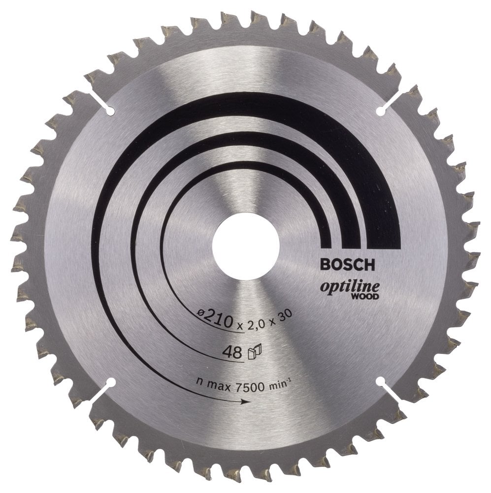 Bosch - Optiline Series Circular Saw Blade for Wood 210*30 mm 48 Teeth