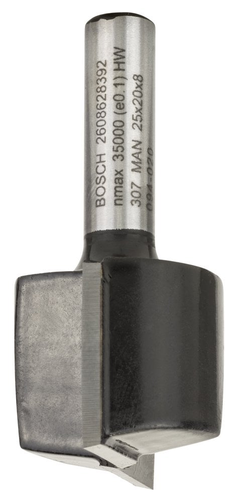 Bosch - Standard Seri Ahşap İçin Çift Oluklu, Sert Metal Düz Freze Ucu 8*25*51mm