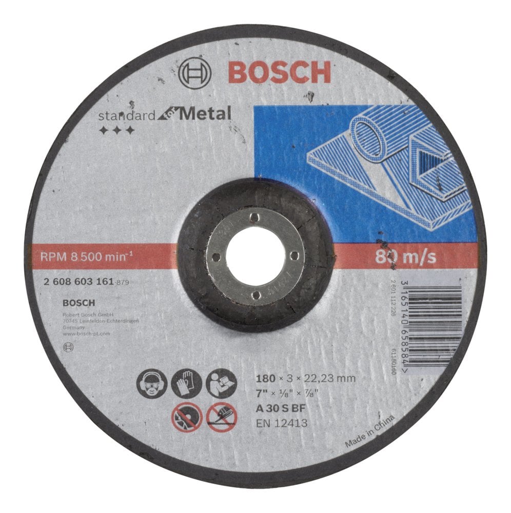 Bosch - 180 * 3.0 mm Standard Series Curved Metal Cutting Disc (Stone)