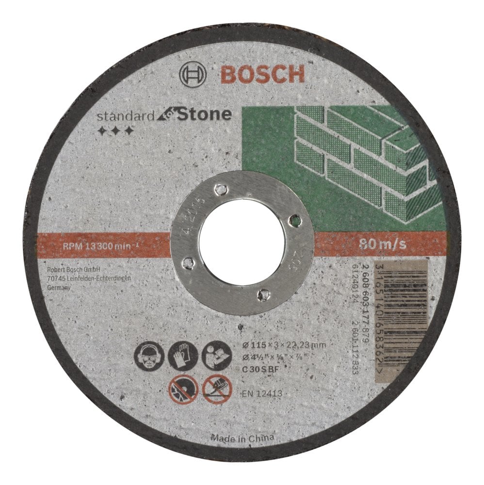 Bosch - 115 * 3.0 mm Standard Series Flat Stone Cutting Disc (Stone)