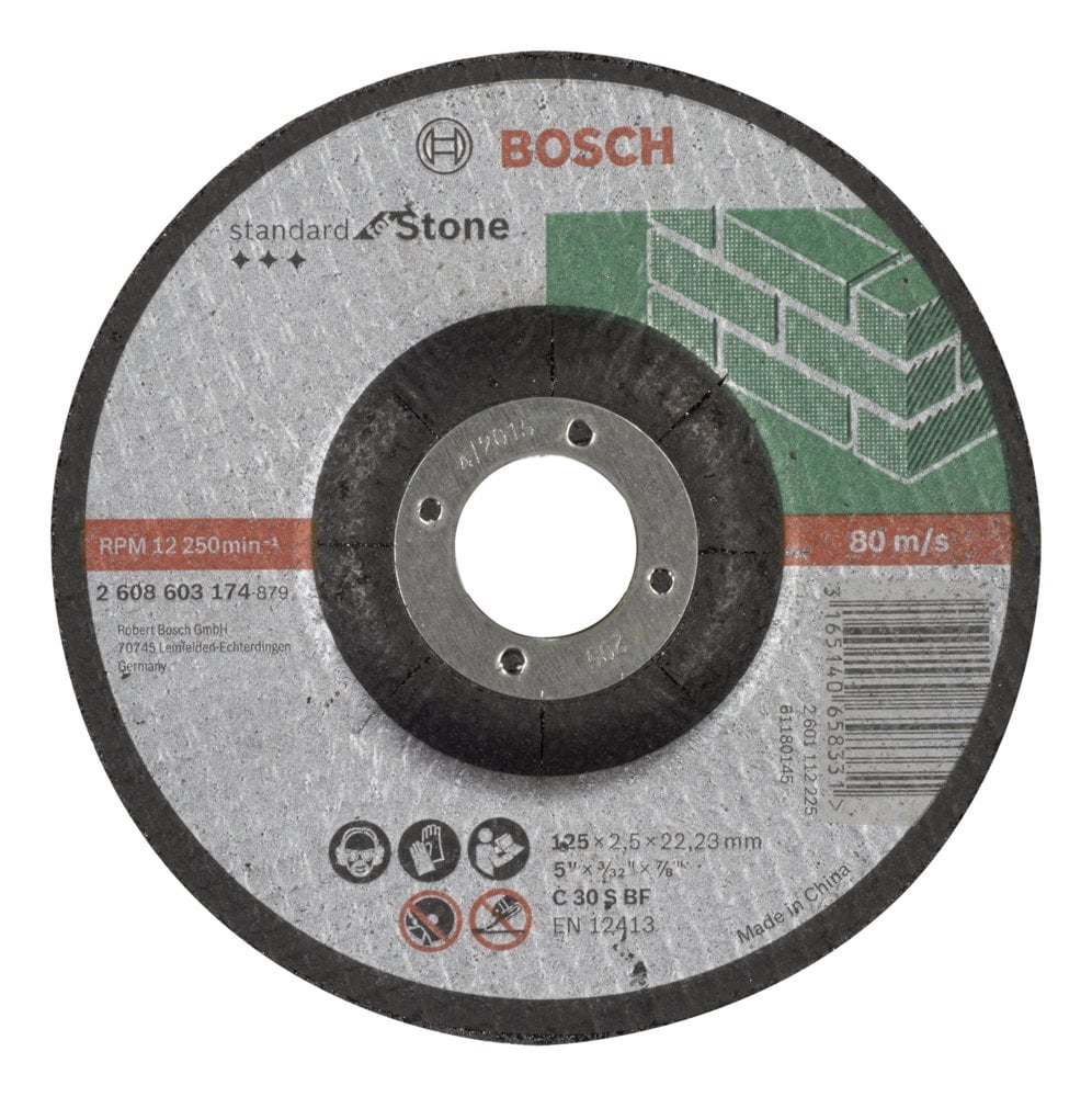 Bosch - 125 * 2.5 mm Standard Series Curved Stone Cutting Disc (Stone)