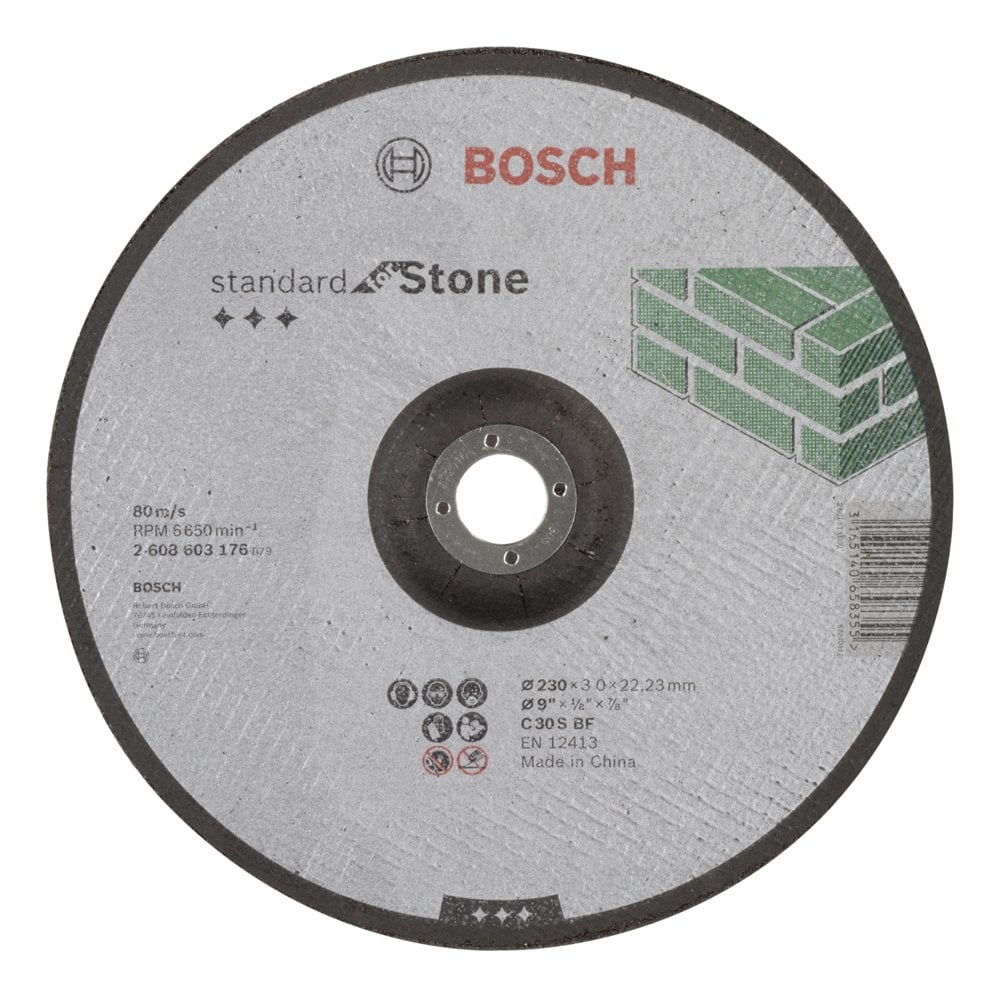 Bosch - 230 * 3.0 mm Standard Series Curved Stone Cutting Disc (Stone)