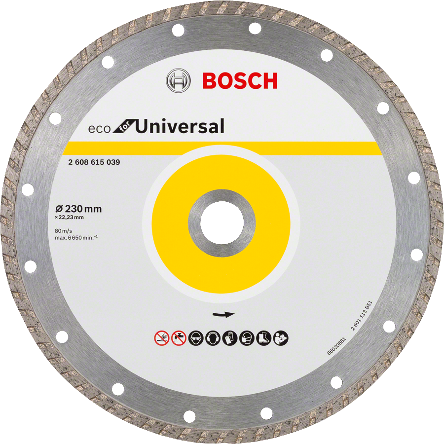 Bosch - Economic Series 9+1 Diamond Cutting Disc for General Building Materials 230 mm Turbo