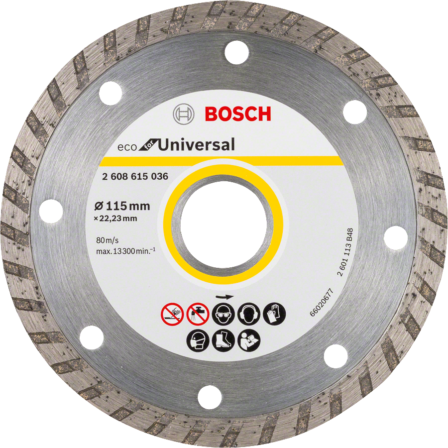 Bosch - Economic Series Diamond Cutting Disc for General Building Materials 115 mm Turbo