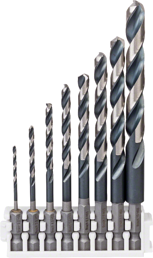 Bosch - Impact Control Series HSS Metal Drill Bit Set of 8 - Click