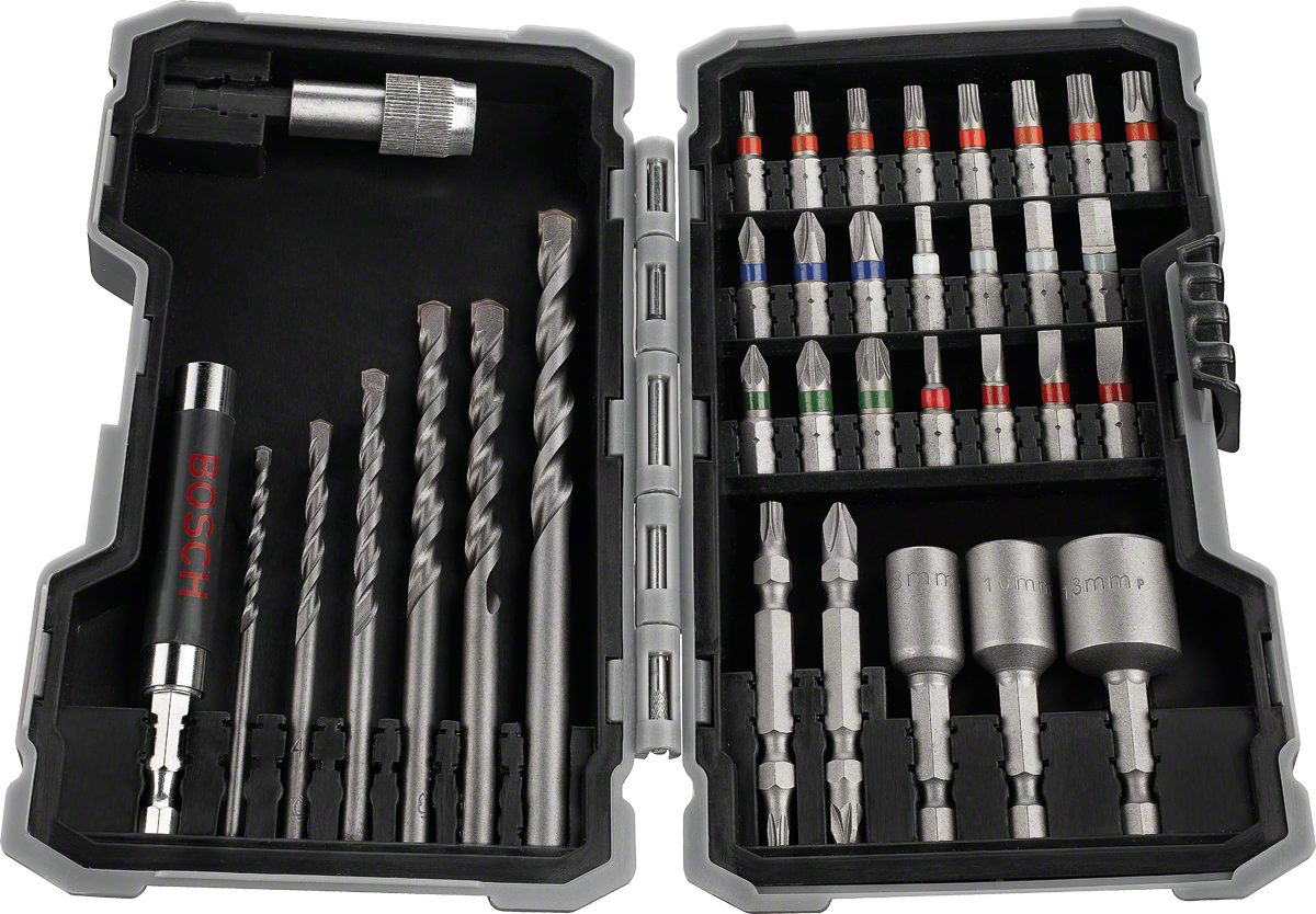 Bosch - Professional 35 Piece Drilling and Screwing Set for Concrete